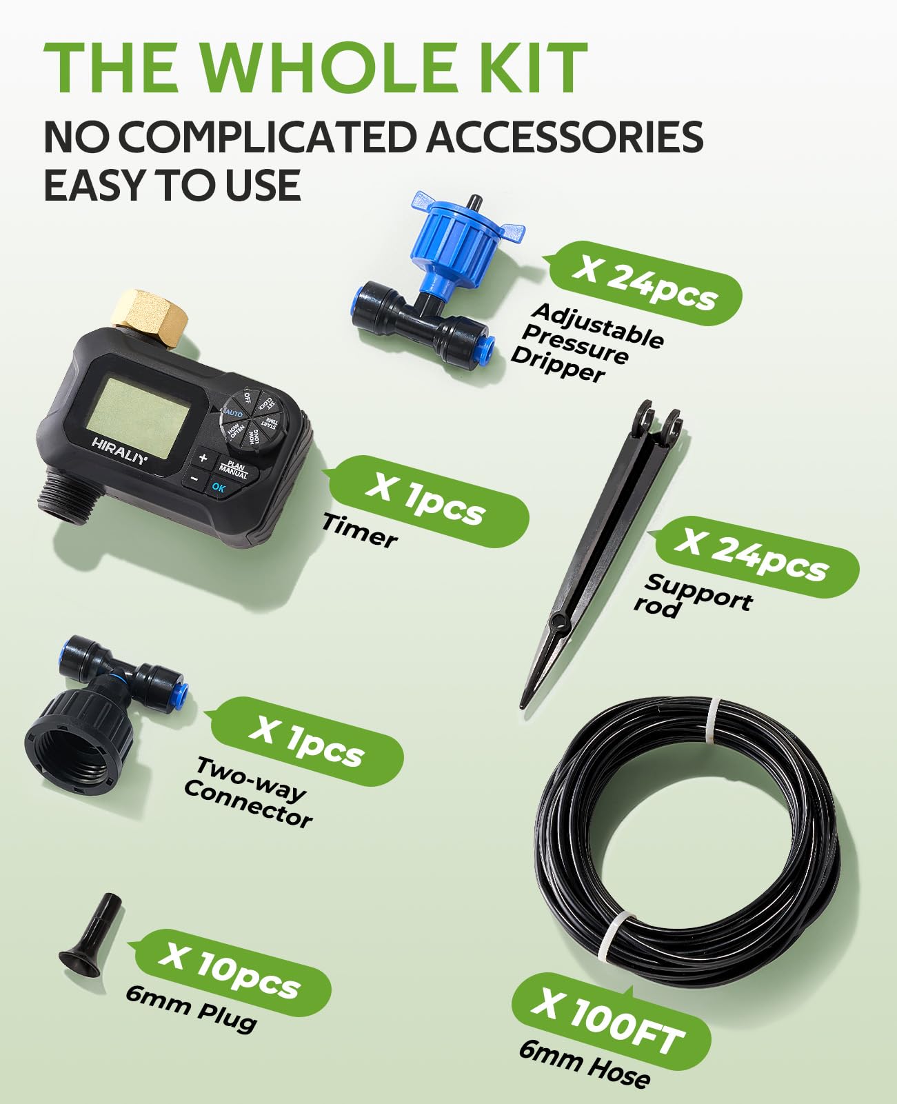 HIRALIY plug-and-play assembly—install in minutes with no hot water needed.