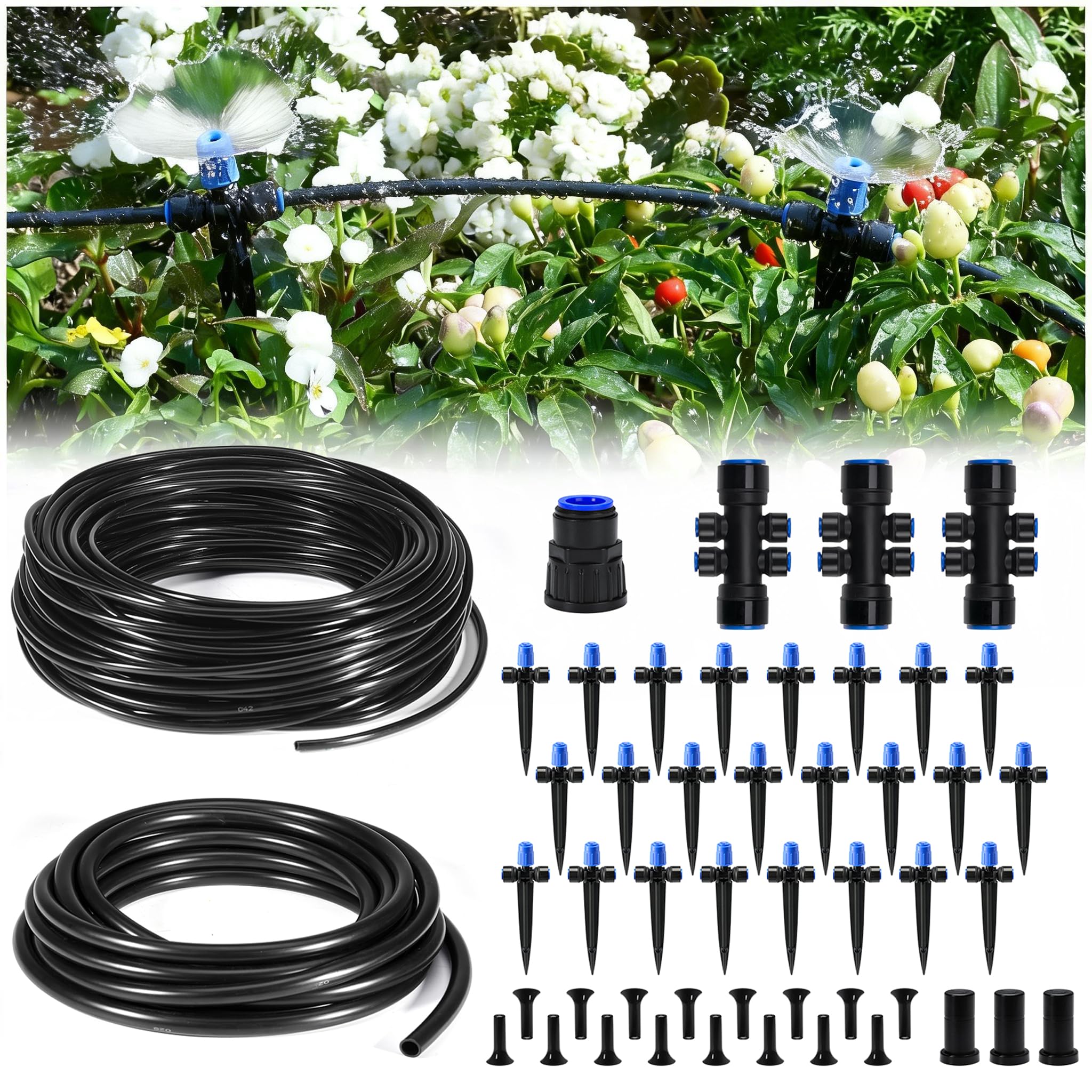 HIRALIY quick-connect main hose assembly for fast setup and reliable irrigation.