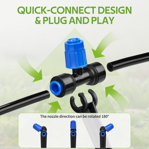 HIRALIY quick connector and plug-and-play tubing — tool-free setup in minutes.