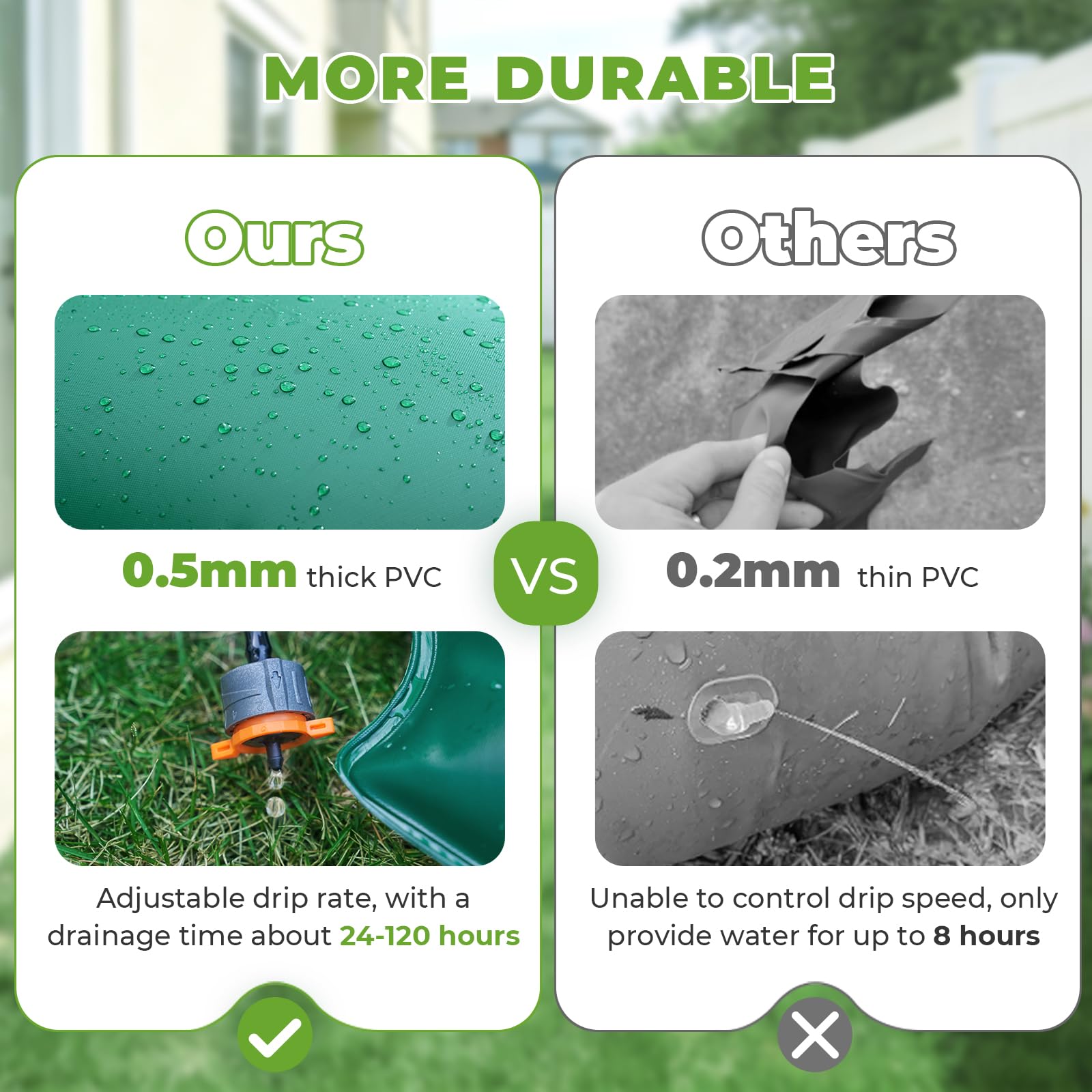 HIRALIY tear-resistant green fabric bag with reinforced seams for reliability.