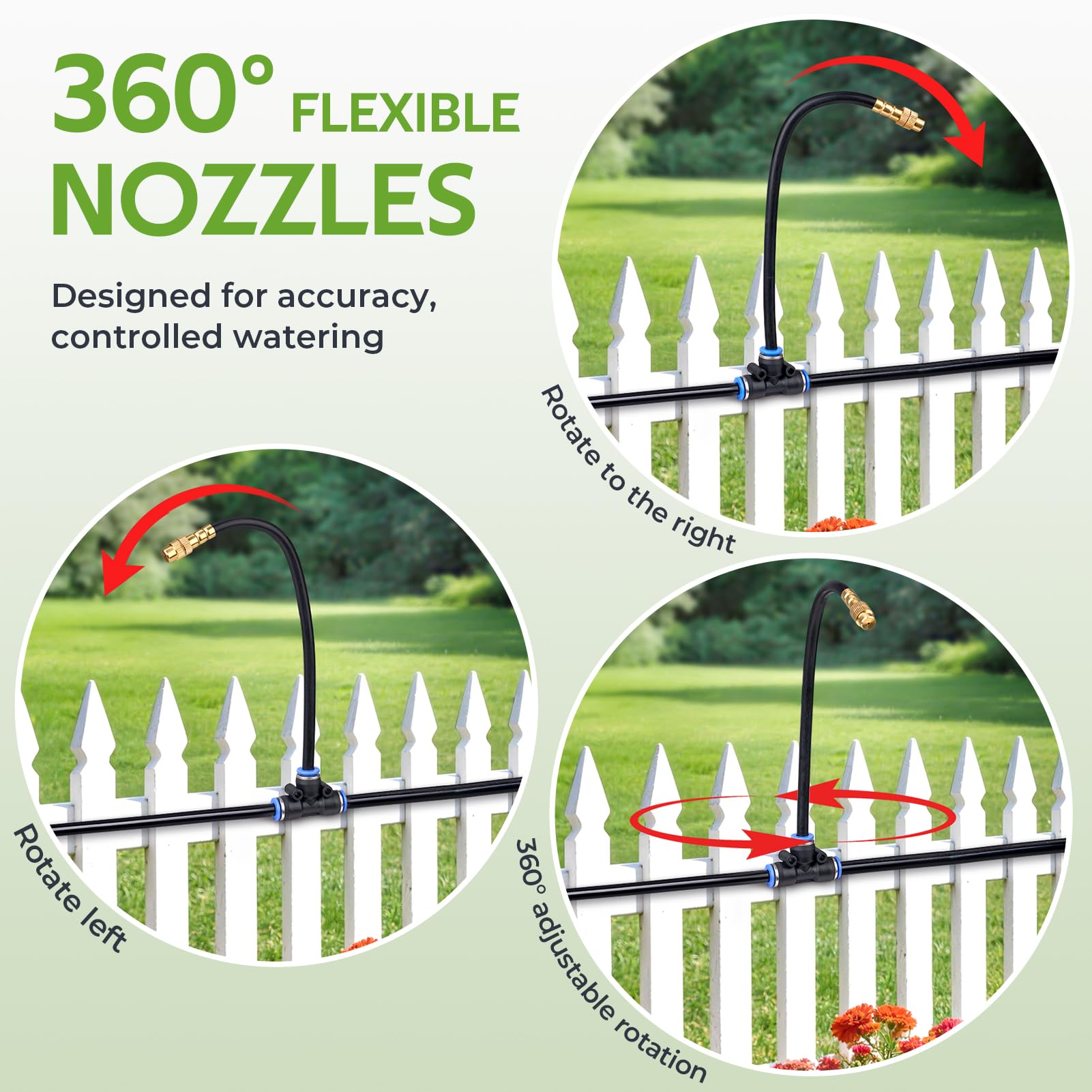 HIRALIY tees and connectors for scalable drip system layouts