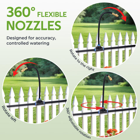 HIRALIY tees and connectors for scalable drip system layouts
