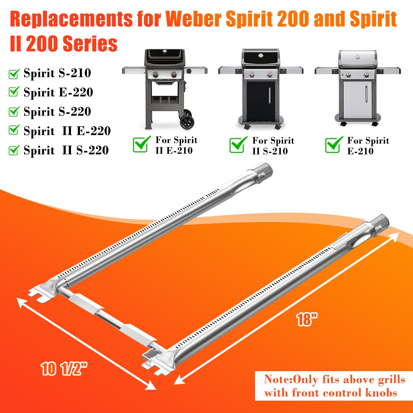 Stainless steel 304 burner by Hisencn 69785 for durability
