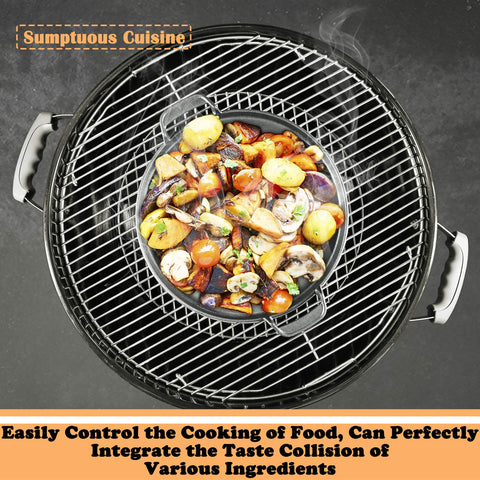 Hisencn 7421 14-5x12-inch surface provides ample space for stir-fry.