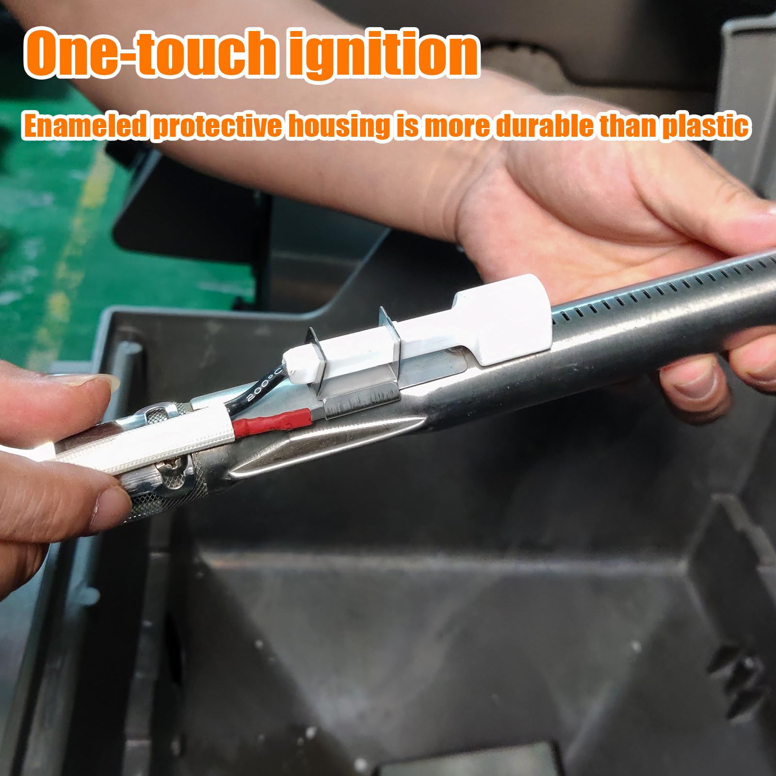 Hisencn 7642 igniter electrodes close-up on durable copper tips.