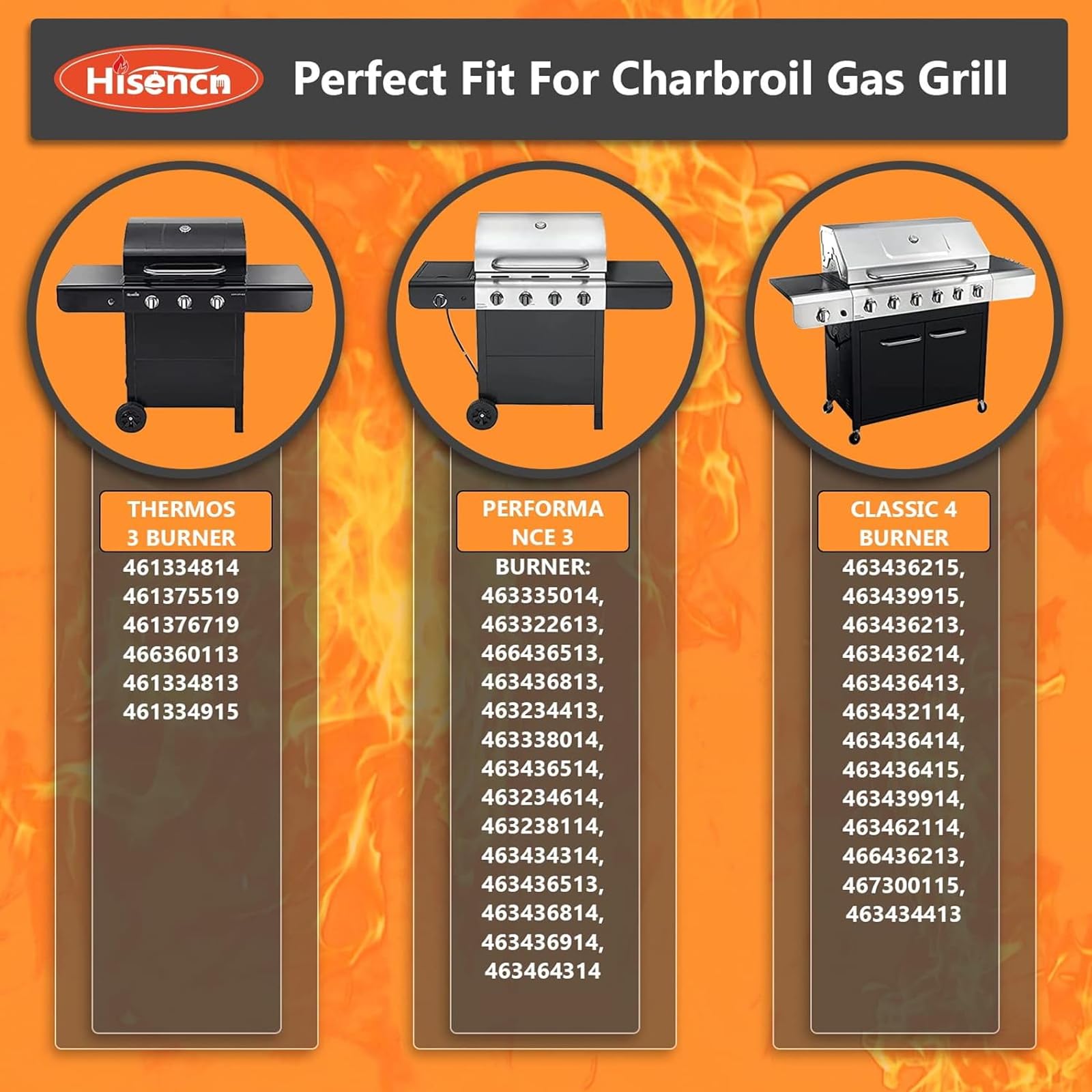 Hisencn carryover tube for Charbroil enhancing flame stability
