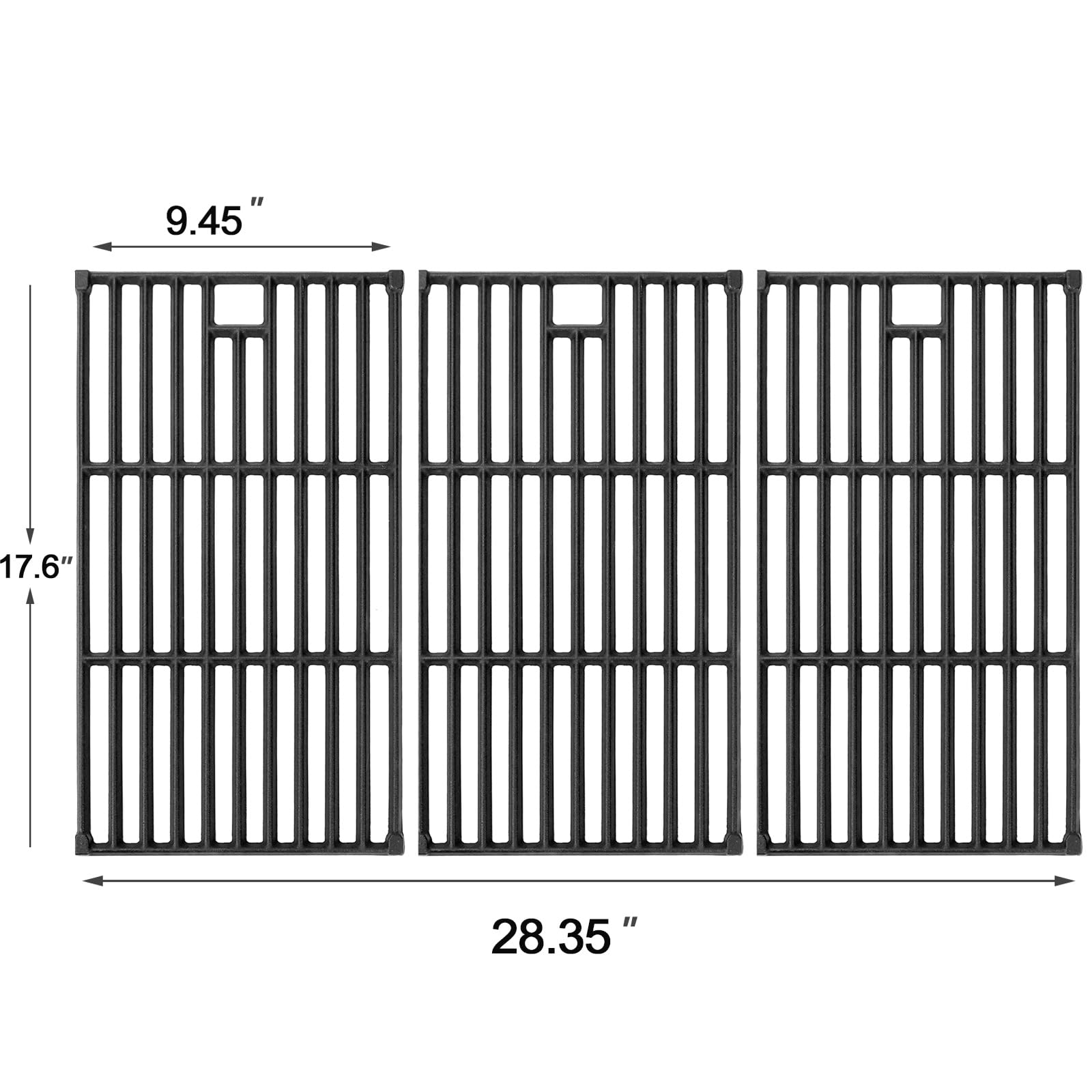 Hisencn cast-iron grates for Dyna-Glo fit improve heat distribution for consistent results.