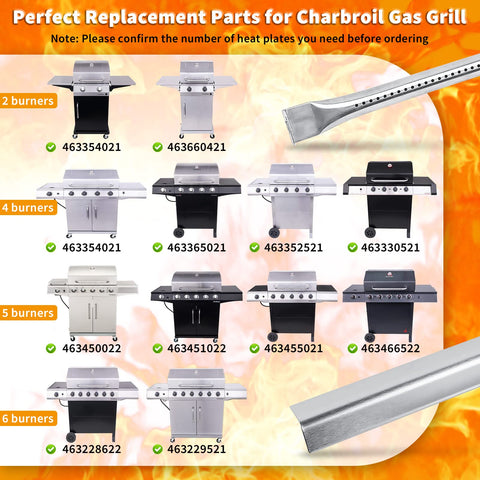 Hisencn Charbroil burner 15.3 inch for consistent flame across burners