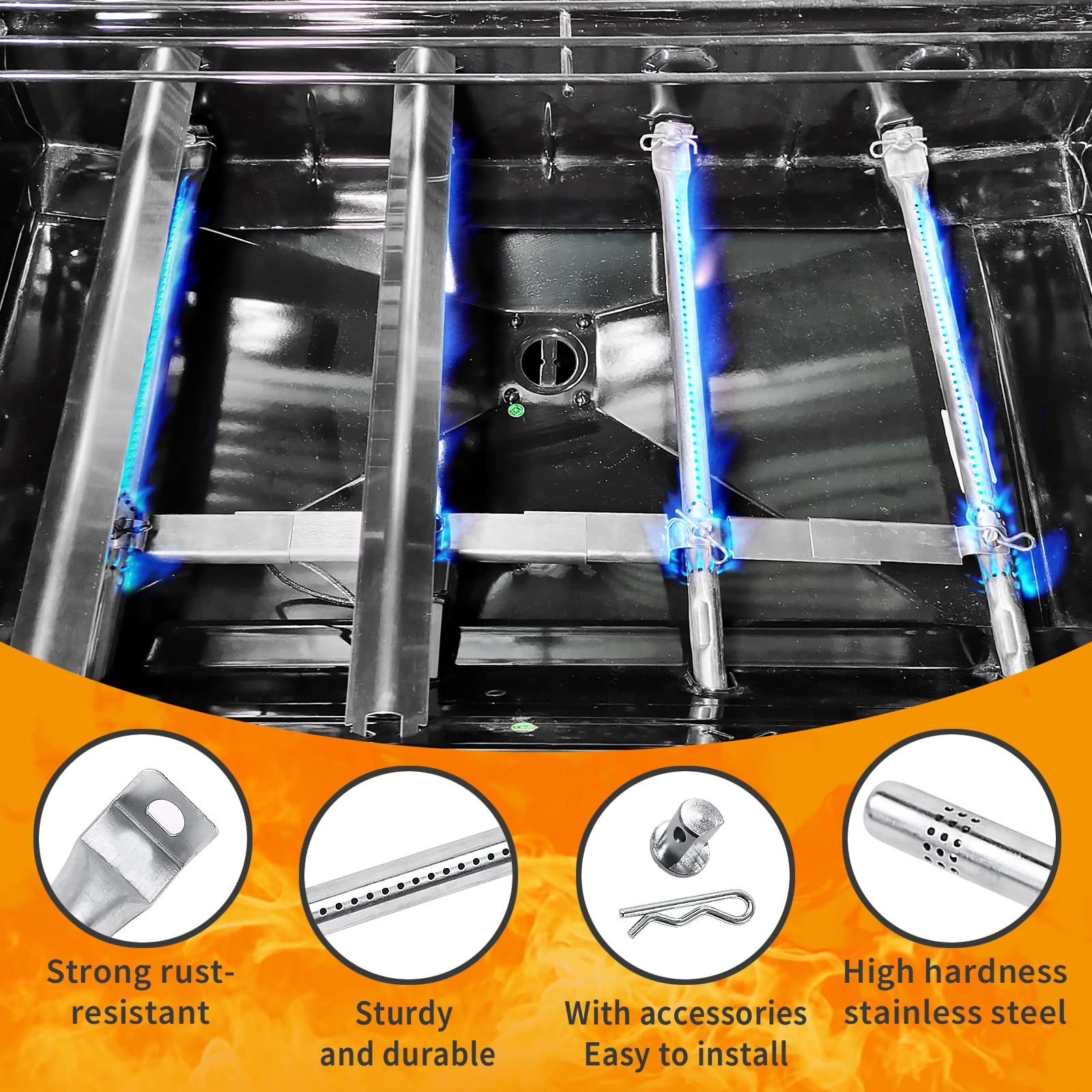 Hisencn crossover tube 5-9-5 inch supports balanced heat flow