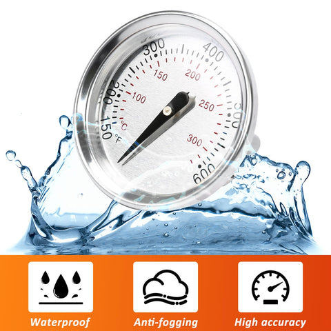 Hisencn durable gauge provides quick checks during long grilling sessions