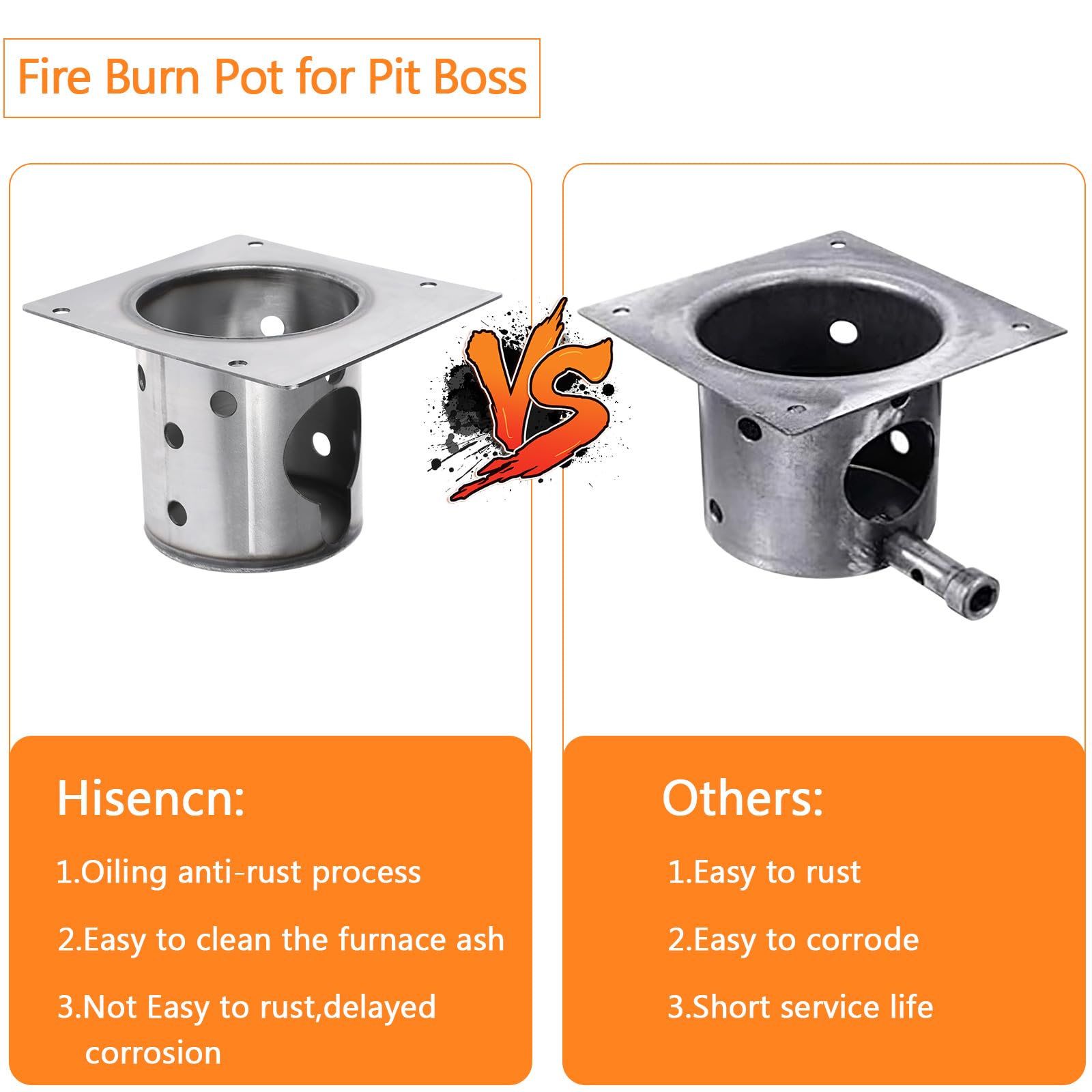 Hisencn burn pot for PB1600PS1 demonstrates easy installation.