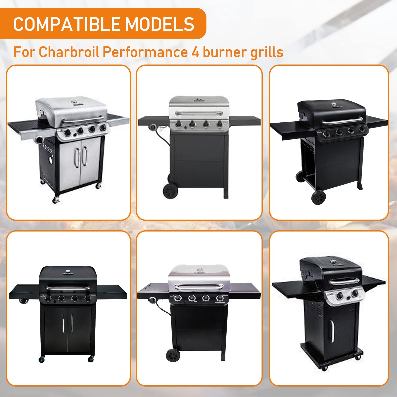 Hisencn grates fitting Charbroil Performance 4-burner models for reliable cooking