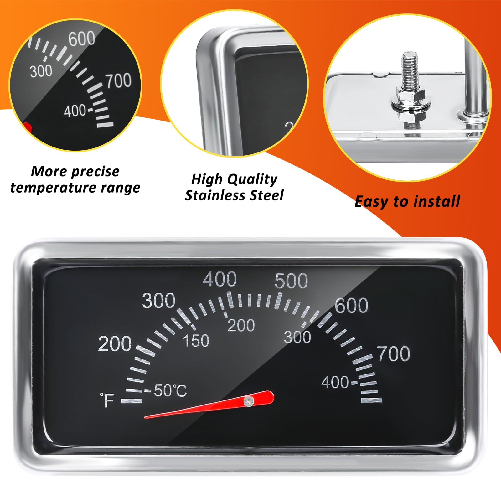 Hisencn waterproof dial thermometer provides clear readings outdoors