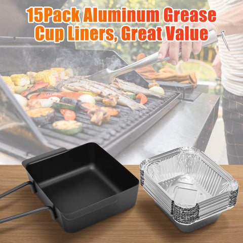 15 liner pack keeps the grill clean with simple replacements.