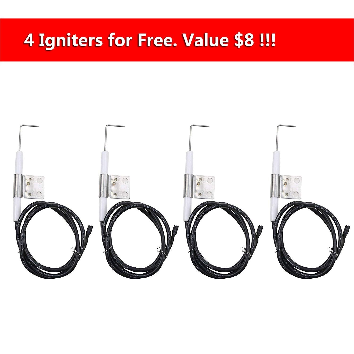 Hisencn repair kit package for Master Forge grills with four burners and plates