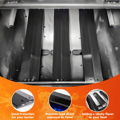 Hisencn porcelain steel heat plate catches drips and simplifies cleaning.