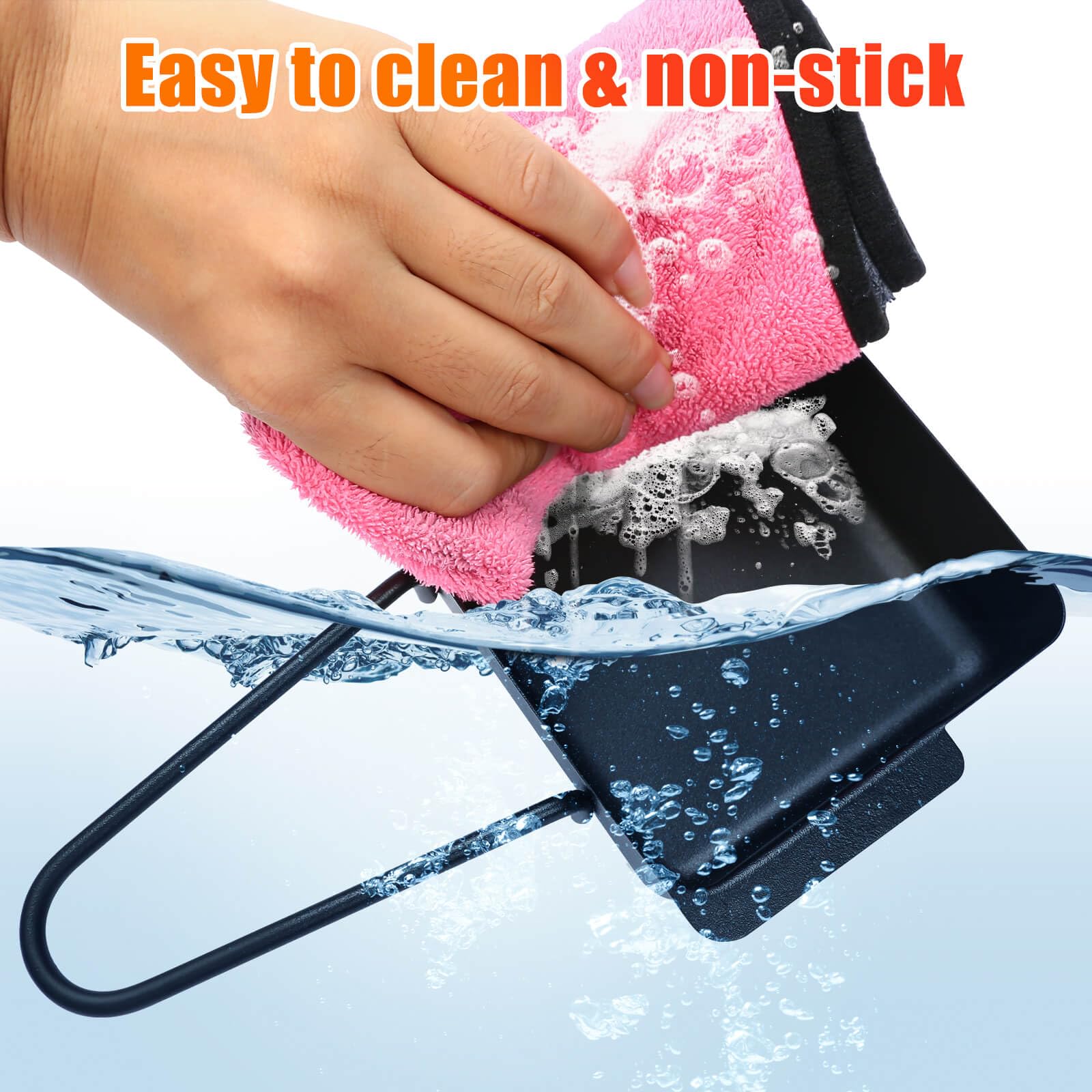 Hisencn portable grease cup makes handling a full pan easier.