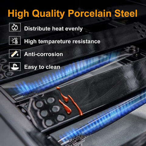 Hisencn grill parts promote smoky flavor as drippings are captured.