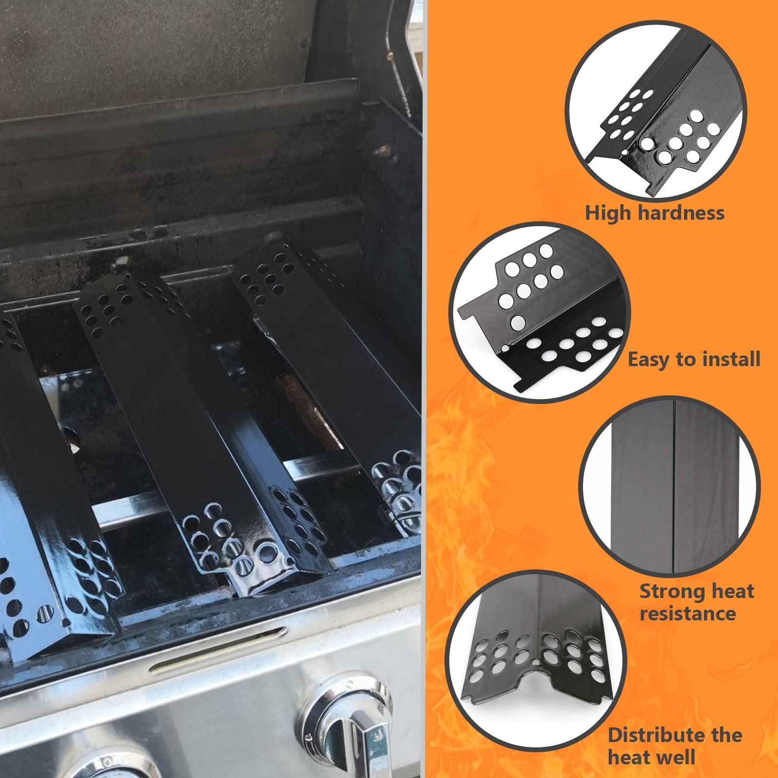 Hisencn stainless steel burner shield for durability and flare protection