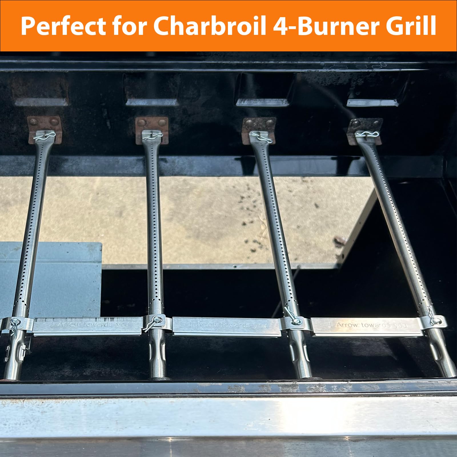 Hisencn 304 stainless steel crossover tube fits multiple grill models including Kenmore