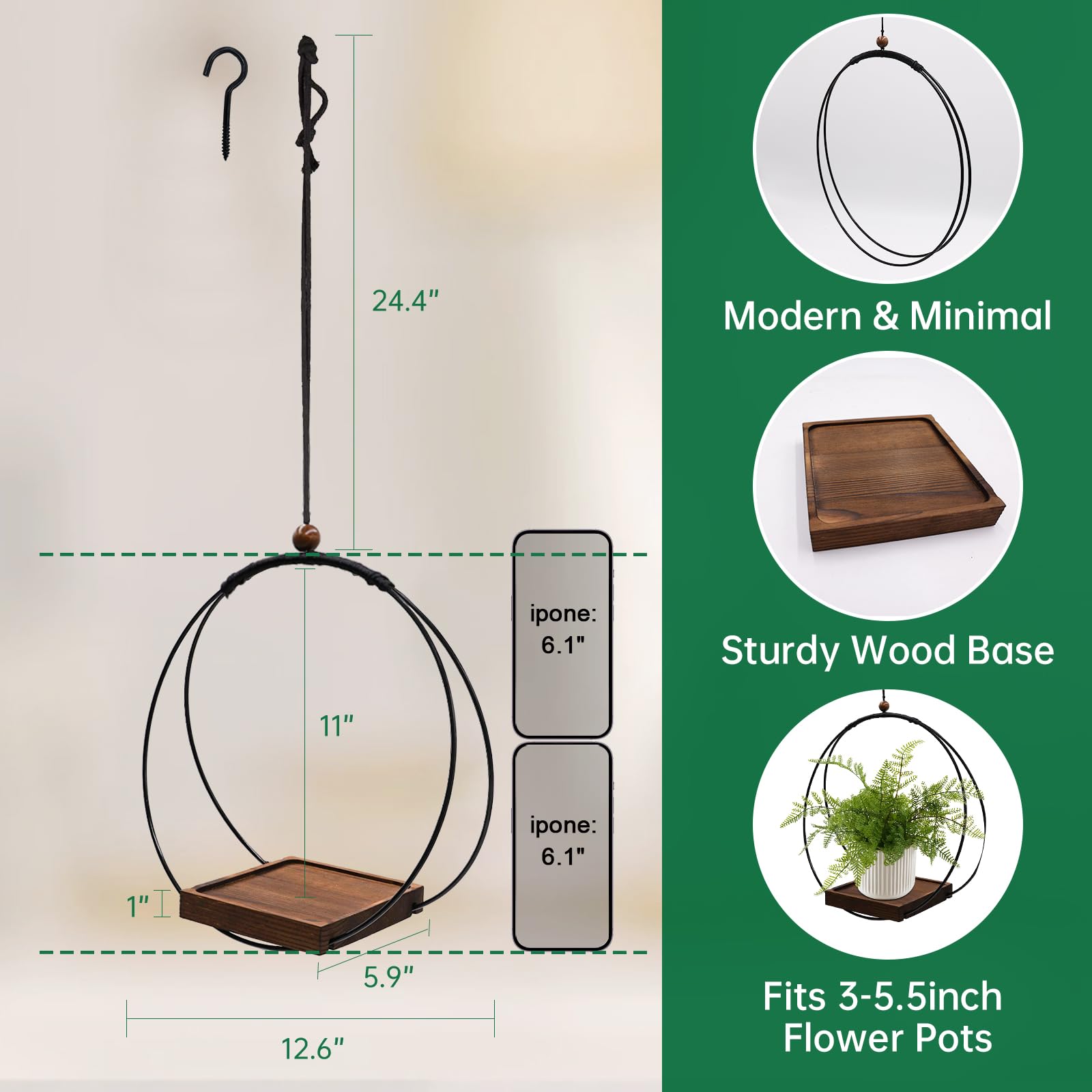 Hismocal boho rope plant hanger brings texture and warmth to entryways.