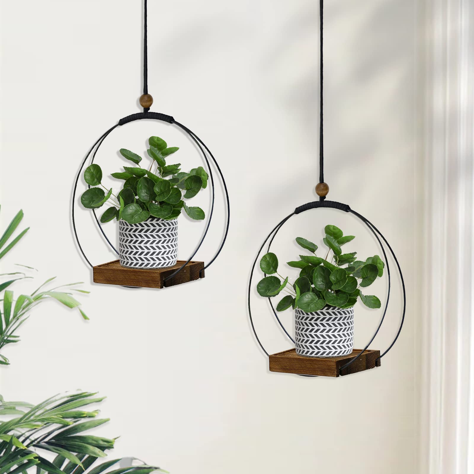 Hismocal indoor plant display rack offers secure, elegant plant staging.