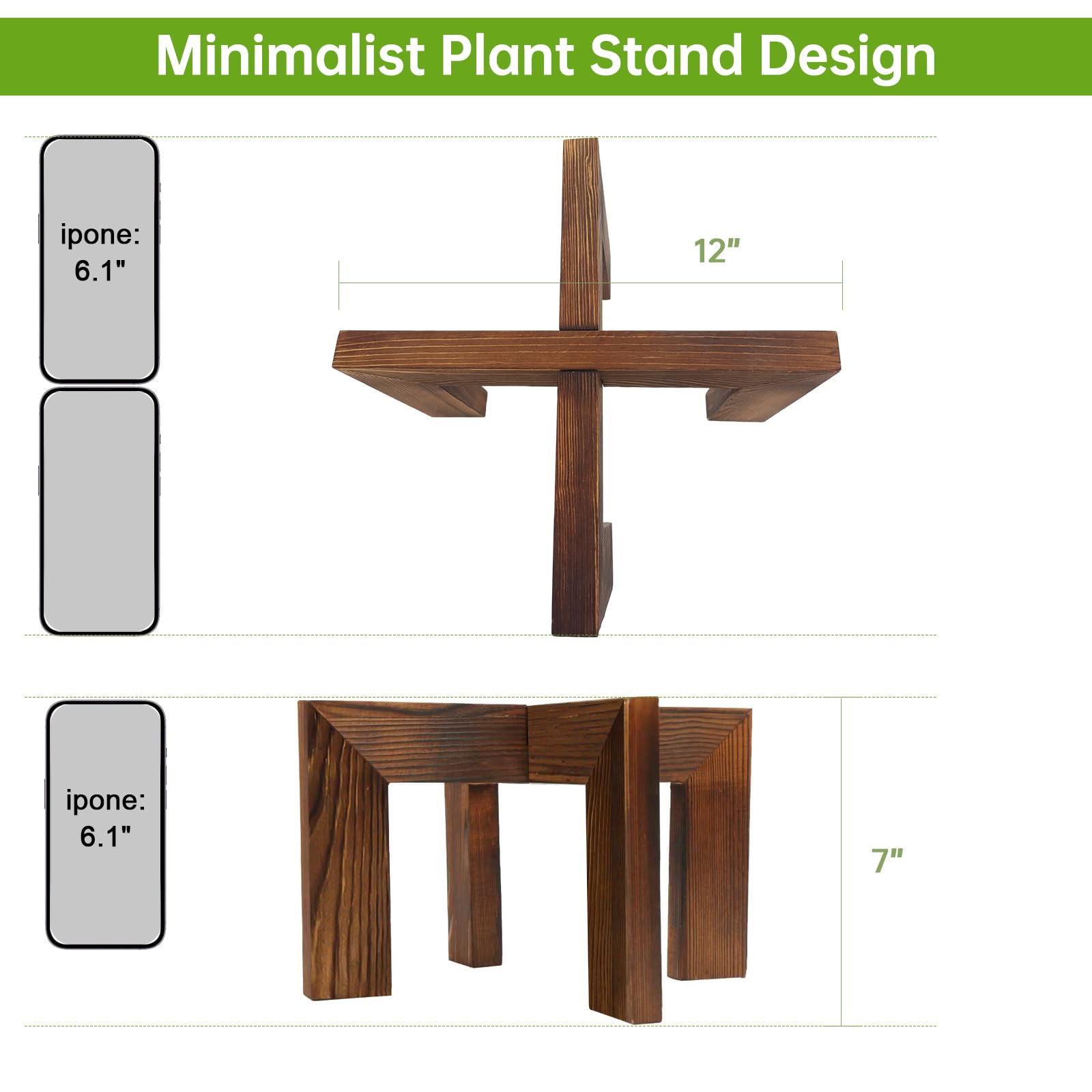 Hismocal stand fits most pots with 7-inch height and 12-inch diameter.