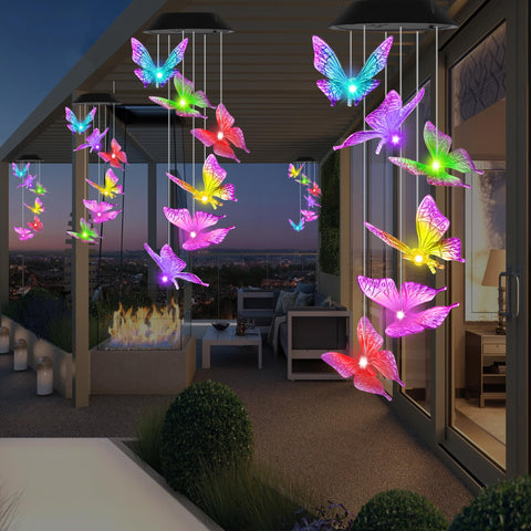 HiSolar durable ABS material wind chimes resist cold and fading.
