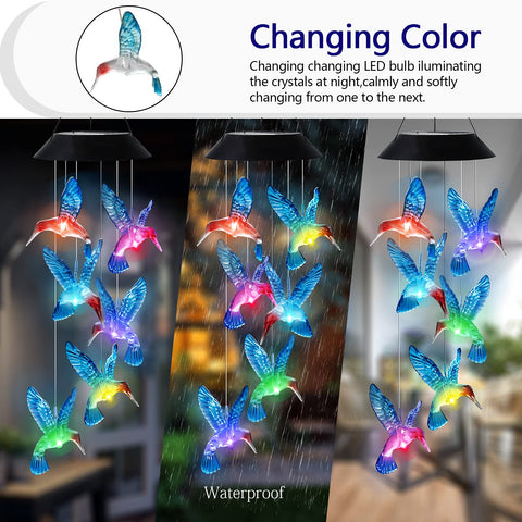 HiSolar solar panel powers durable wind chimes for outdoor use