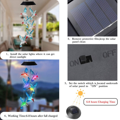 HiSolar wind chime with waterproof ABS body ready for outdoor weather