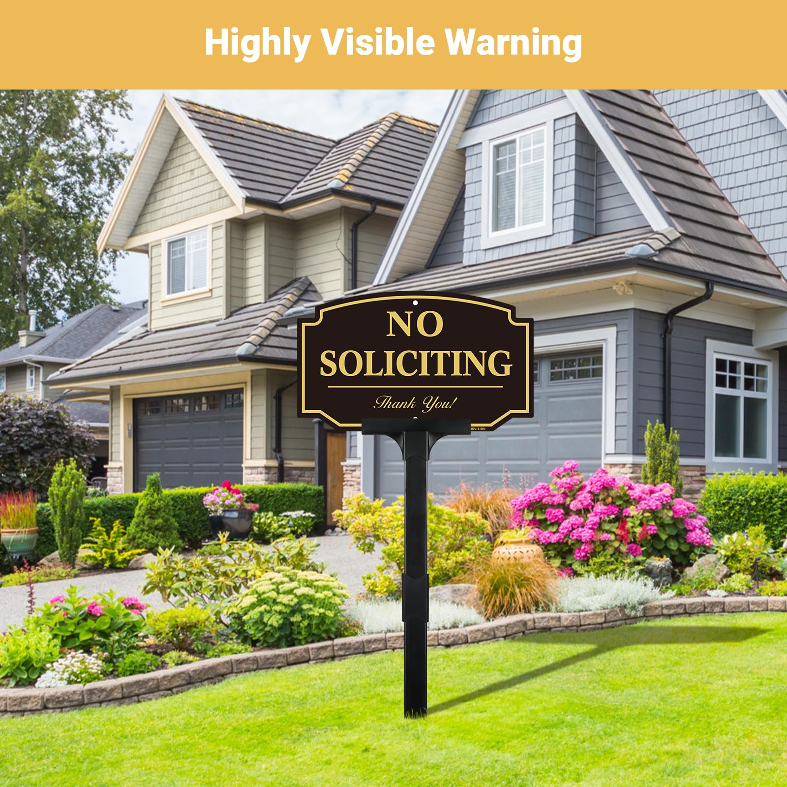 HISVISION weatherproof and UV-protected sign for year-round use.