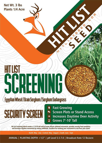 Hit List Seed Egyptian wheat field provides natural concealment for plots