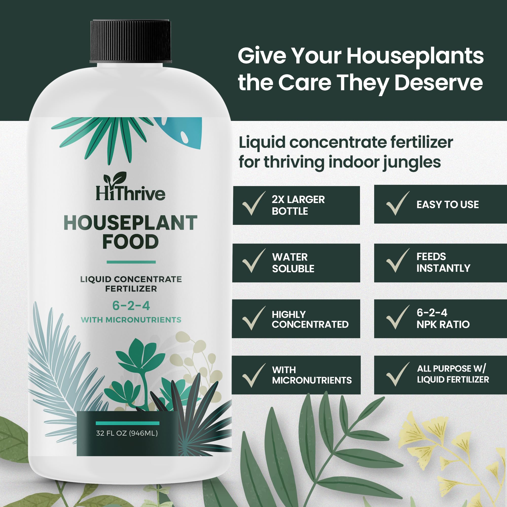 Measuring HiThrive plant food with accurate dosing for easy feeding