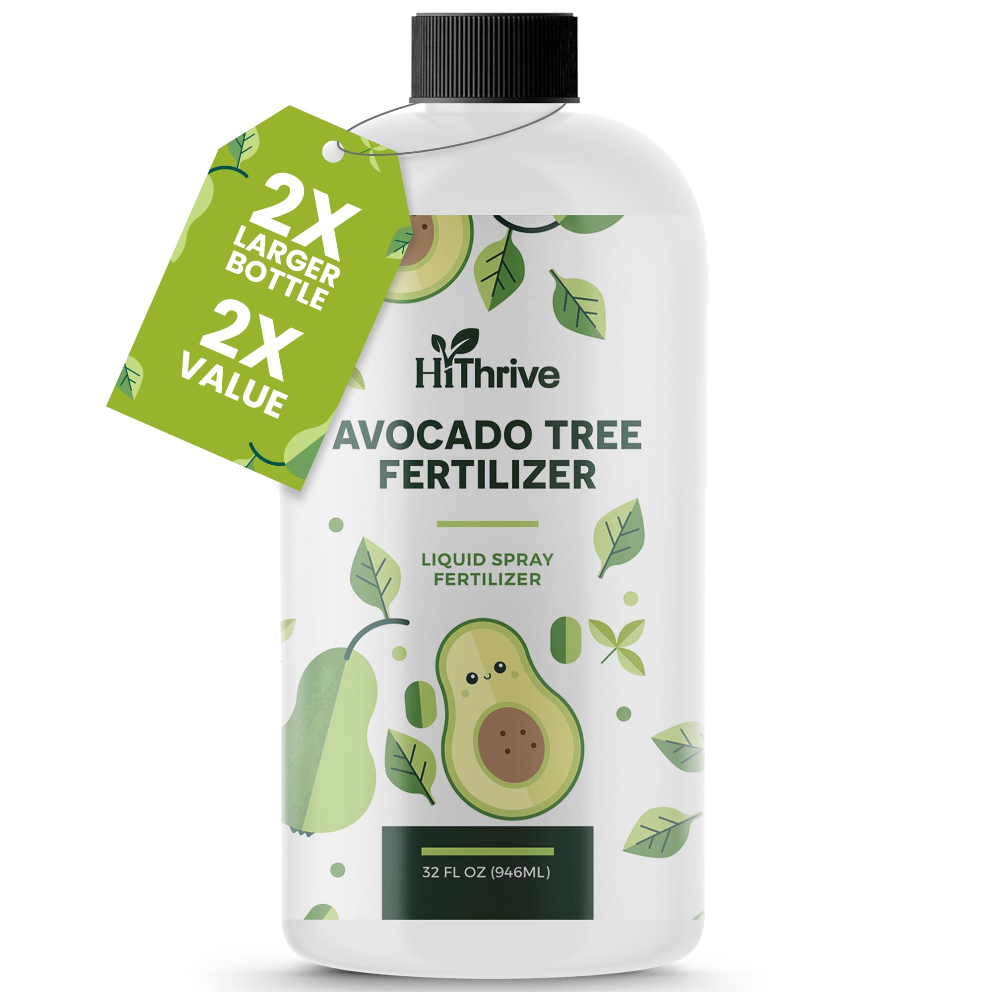 HiThrive avocado fertilizer 32oz bottle boosts micronutrient intake for lush growth
