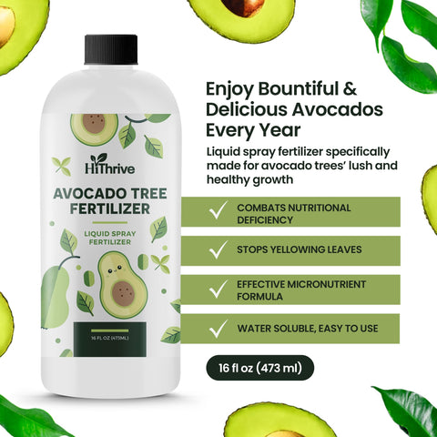 HiThrive avocado fertilizer dilution in water for quick feeding of trees.
