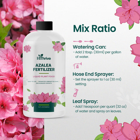 HiThrive azalea fertilizer for outdoor application supports steady feeding.