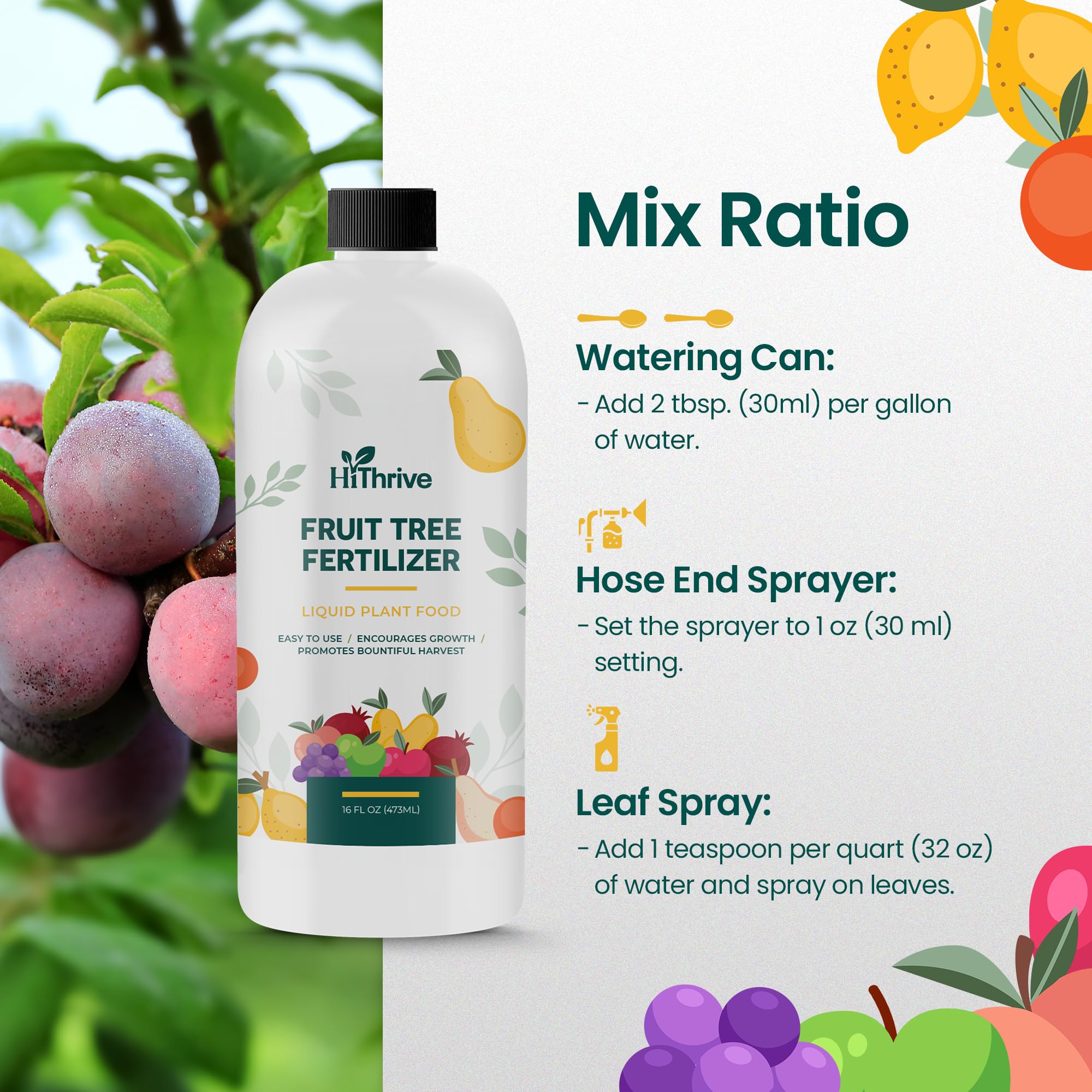 HiThrive fertilizer is easy to dilute with water for consistent feeding.