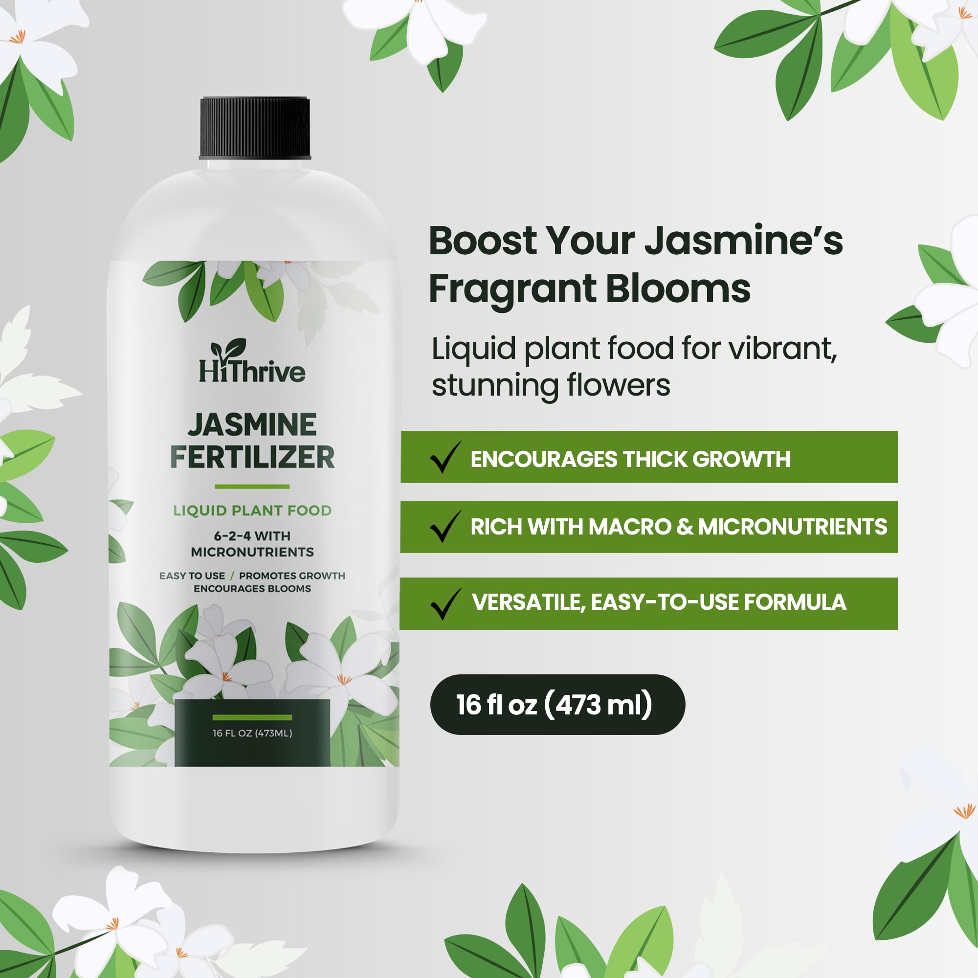 HiThrive Jasmine Fertilizer being mixed into watering can for indoor plants