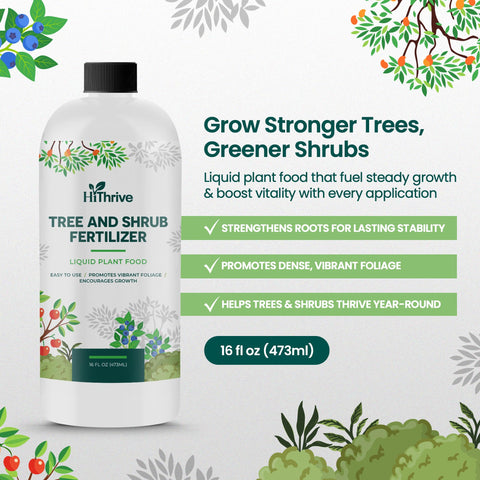 HiThrive liquid fertilizer diluting with water for nourishing roots.