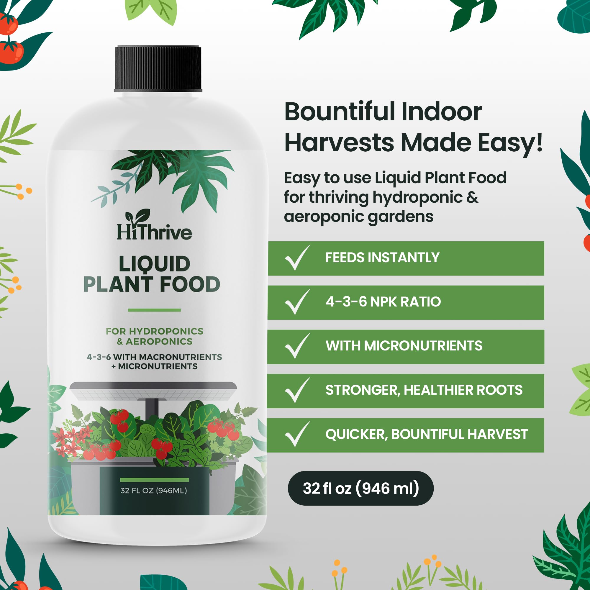 HiThrive fertilizer in reservoir enabling rapid nutrient delivery
