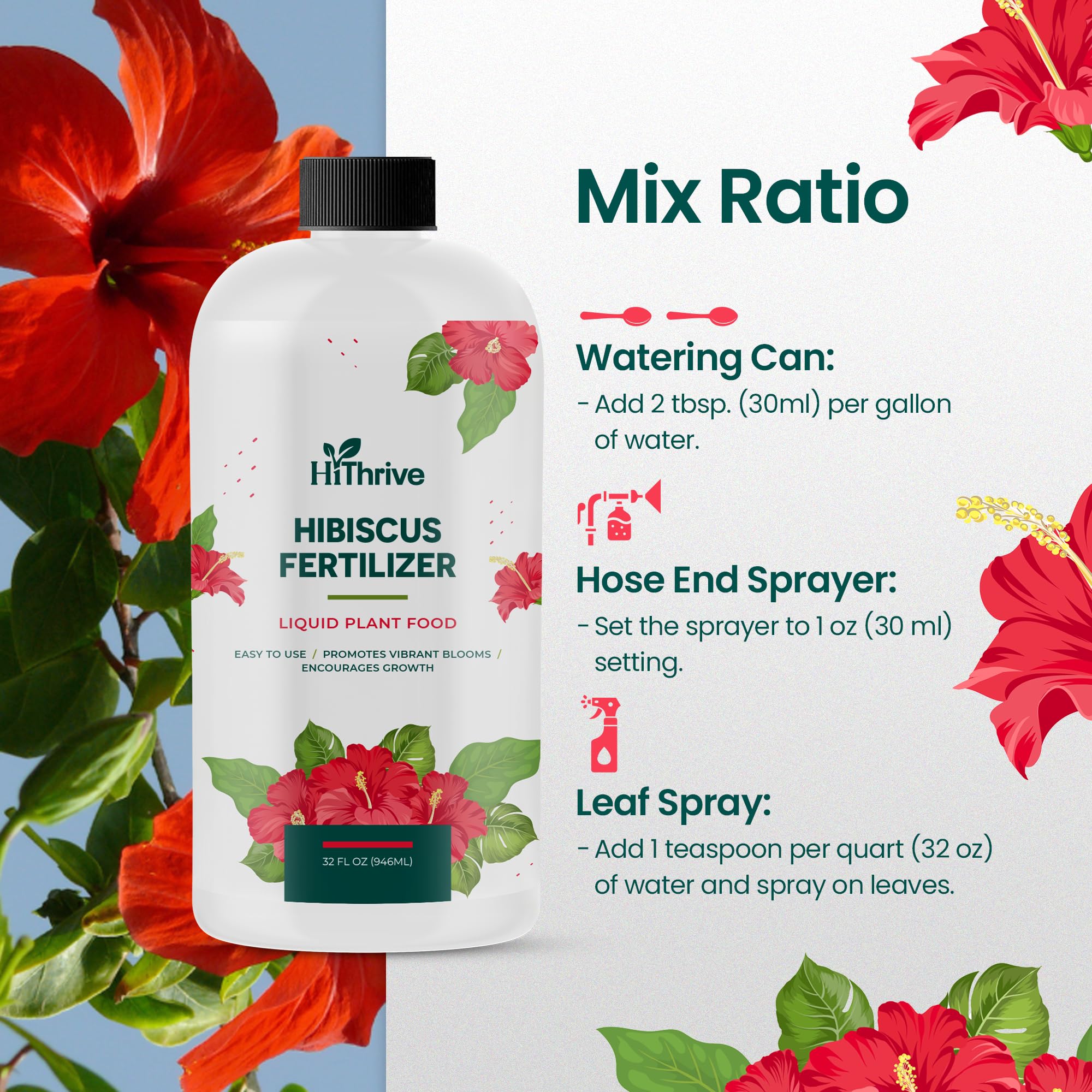 HiThrive lush growth hibiscus plants showcase sturdy roots and vibrant stems.