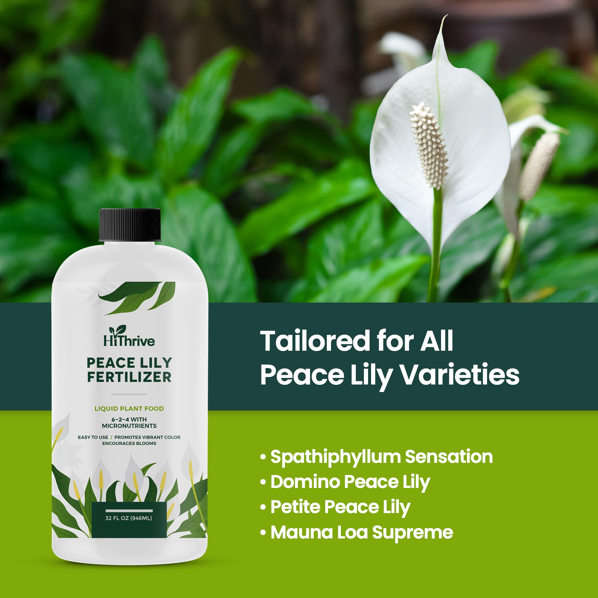 HiThrive packaging highlights macronutrients and micronutrients for plants.