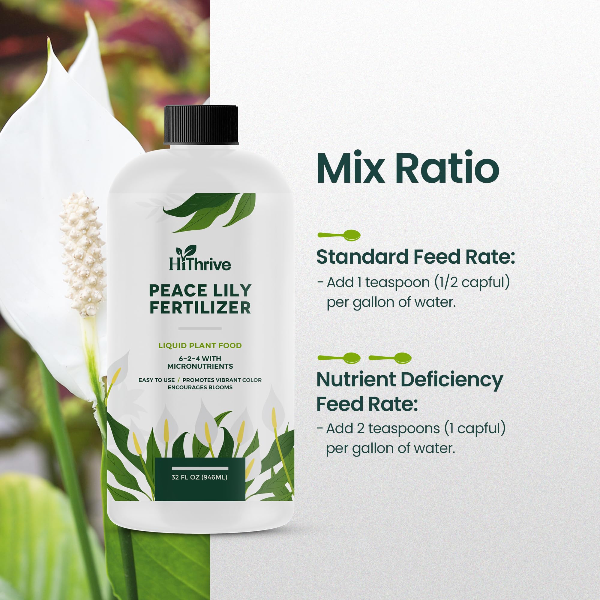 HiThrive Peace Lily packaging details support informed purchasing.