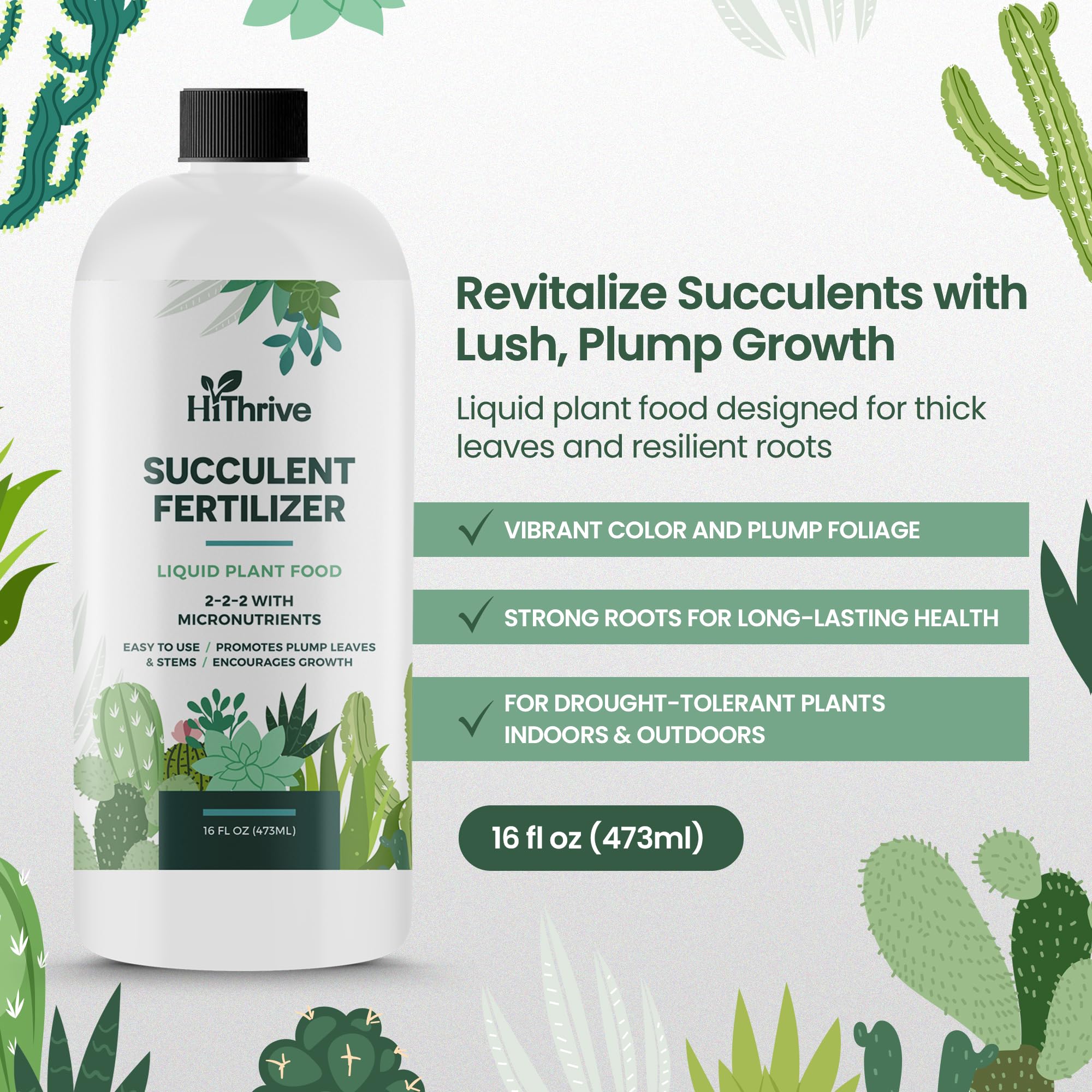 HiThrive succulent fertilizer dilution 32gal mix demonstrates easy, scalable feeding.