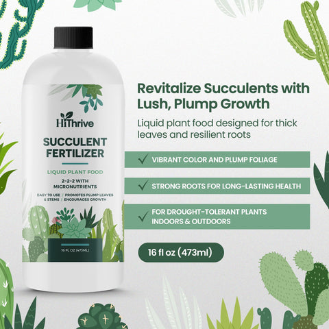 HiThrive succulent fertilizer dilution 32gal mix demonstrates easy, scalable feeding.