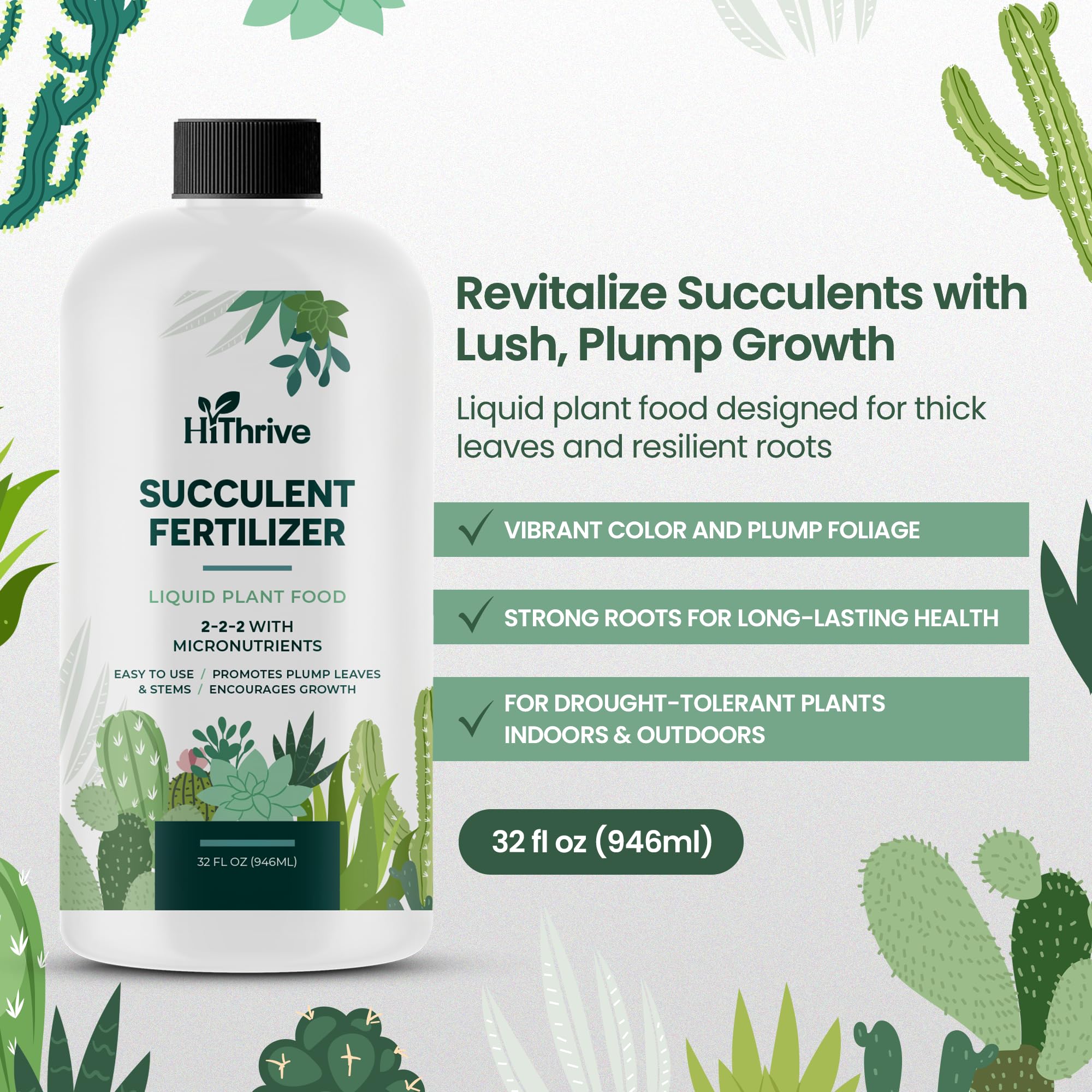 HiThrive succulent fertilizer mixing in water for even distribution.