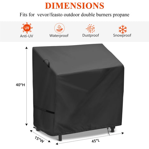 Hiticover Vevor Feasto cover back view shields against wind and debris