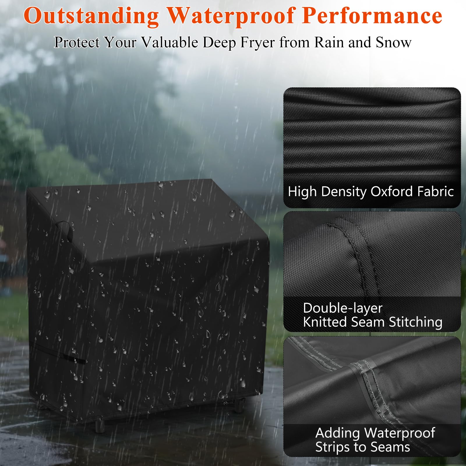 Hiticover Vevor Feasto cover inside lining keeps fryer dry