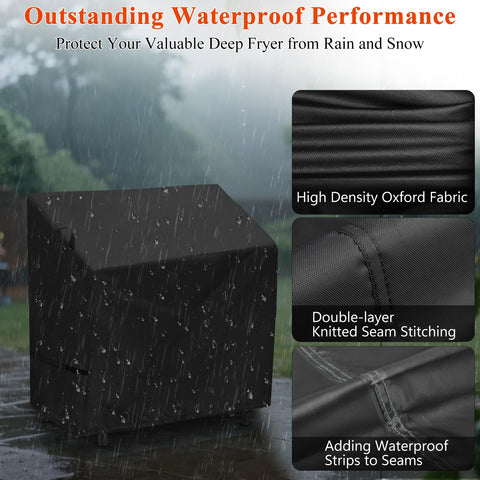Hiticover Vevor Feasto cover inside lining keeps fryer dry