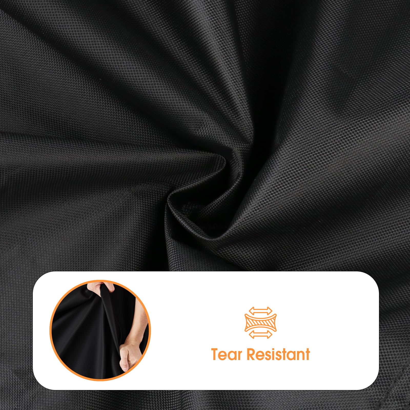 Hiticover bottom drawstring seals cover against strong winds